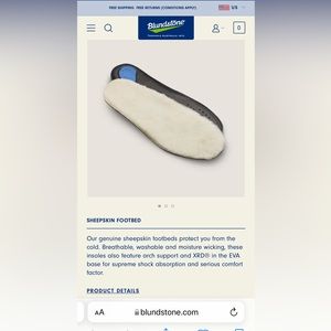 Blundstone sheepskin inserts as 7. New in box. Never used.